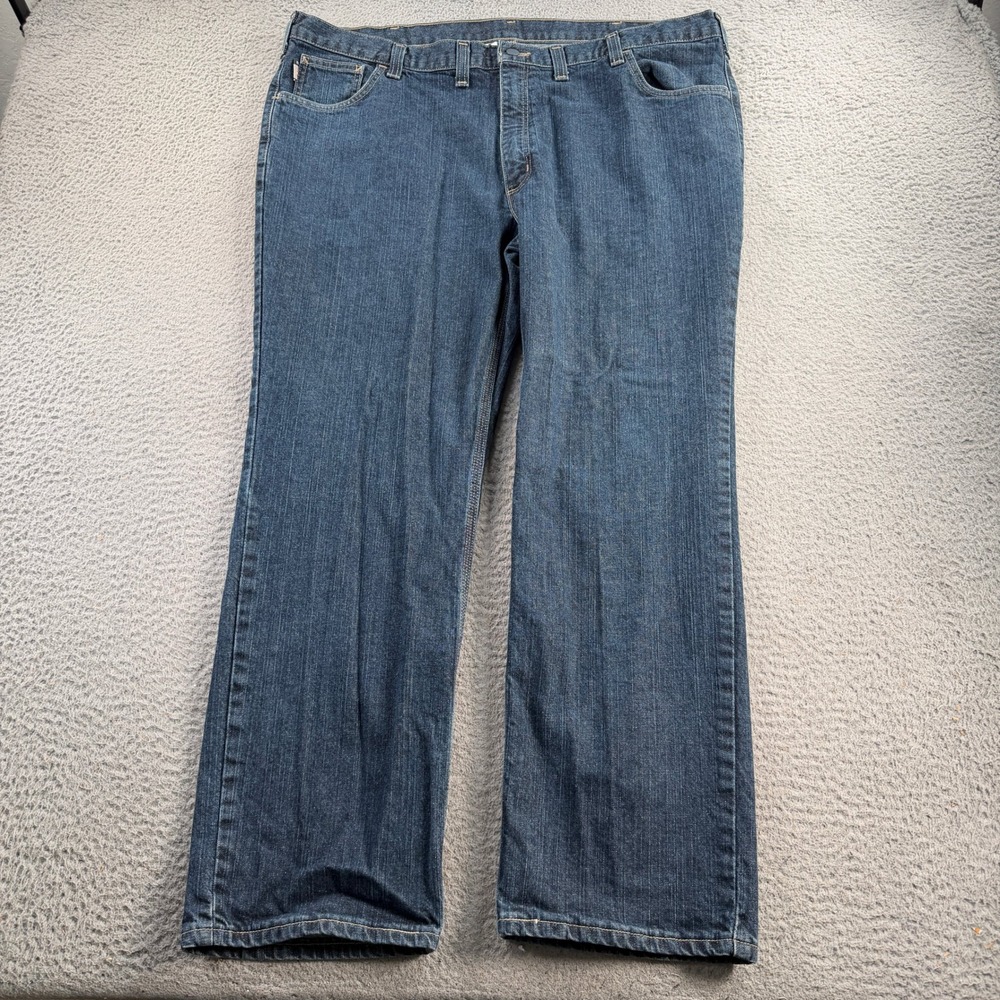 Carhartt Jeans FR CAT 2 Mens 44x30 Blue Flame Resistant Work Denim 101814-972